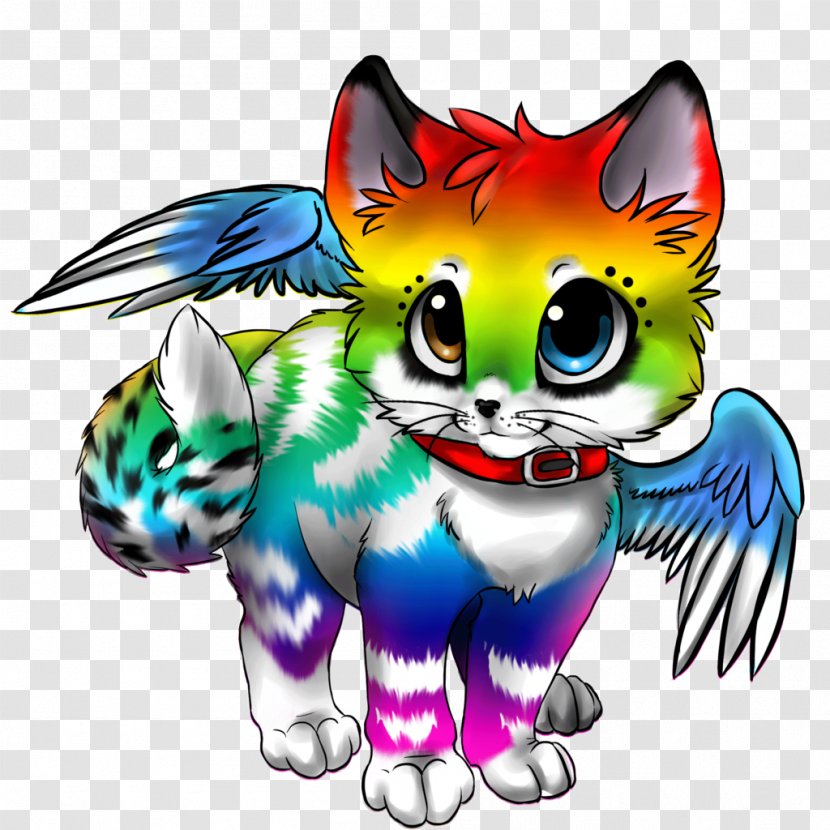 Whiskers Kitten Cat Dog - Like Mammal - Heart Wings Transparent PNG