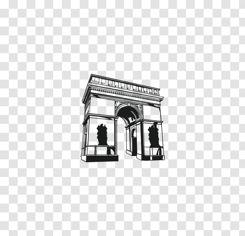 Arc De Triomphe Sticker Monument Brand Adhesive - Text Transparent PNG