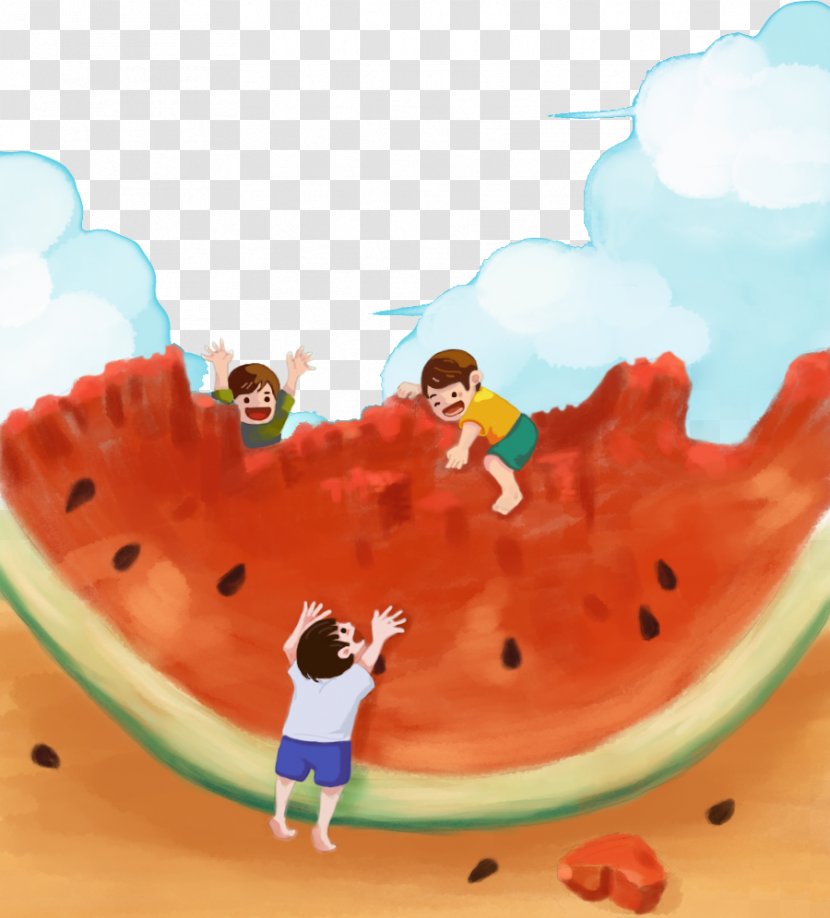 Watermelon Poster Summer - Cartoon Child Transparent PNG