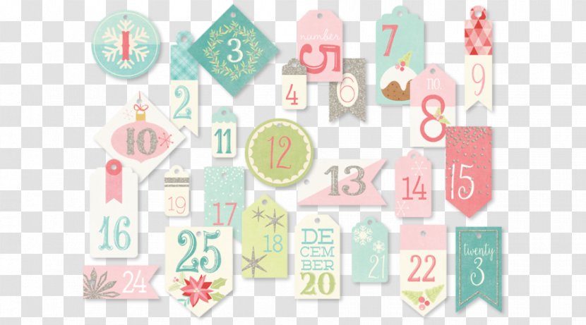Sugar Plum Advent Calendars Christmas Day Paper - Pink Transparent PNG
