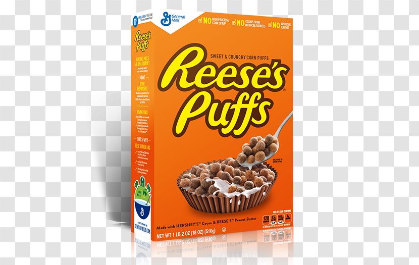 Reese's Puffs Peanut Butter Cups Breakfast Cereal Chocolate - Whole Grain Transparent PNG