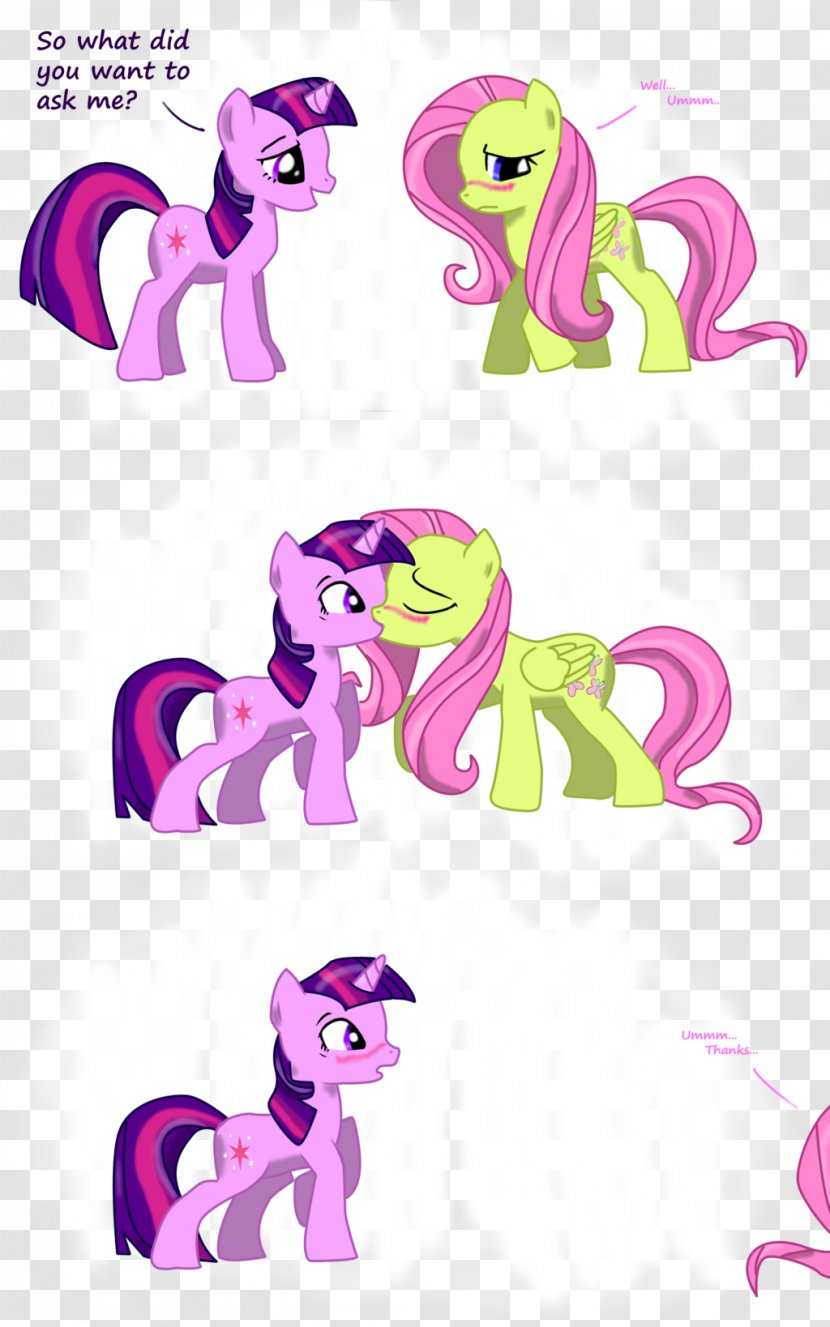 Pony Fluttershy Pinkie Pie Rarity Twilight Sparkle - Watercolor - Kiss Transparent PNG