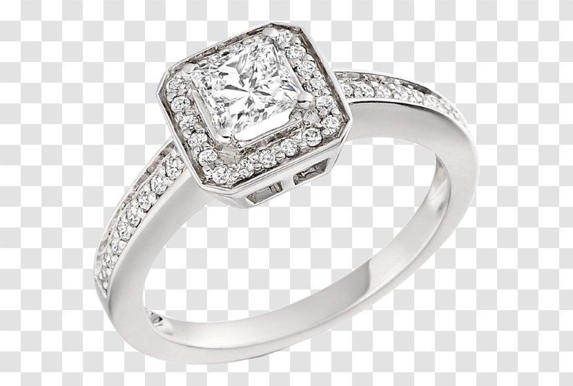 Diamond Wedding Ring Engagement Platinum Transparent PNG
