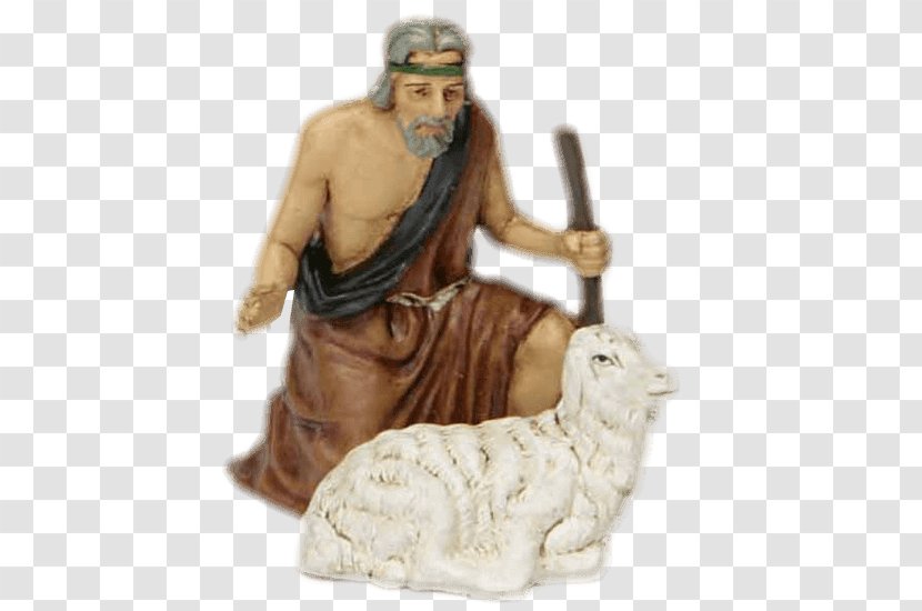 Herder Agneau Parable Of The Lost Sheep Statue - Dios Transparent PNG