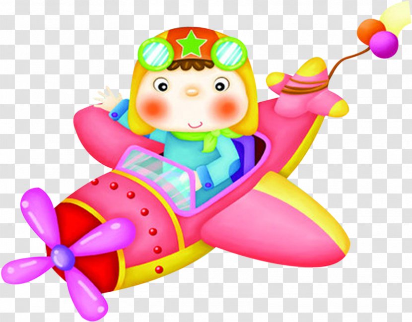 Airplane Cartoon Child Clip Art - Toy - Fly Boy Transparent PNG