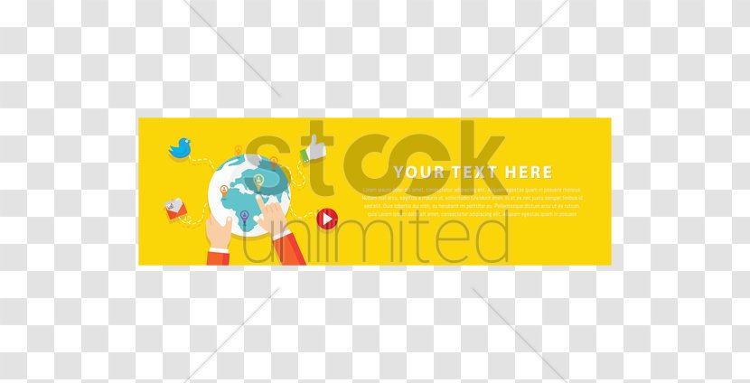 Clip Art Illustration Brand Line - Yellow - Social Media Vector Transparent PNG