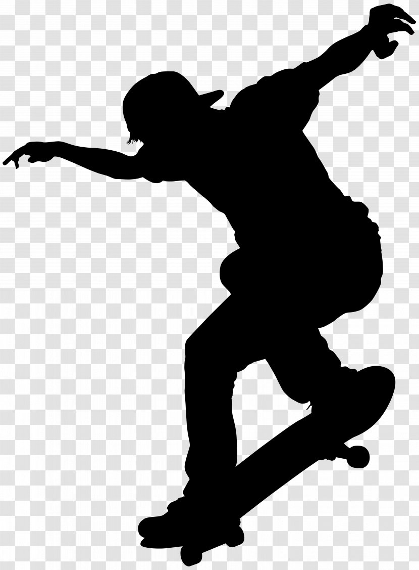 Ice Skating - Human Behavior - Skater Boy Silhouette Clip Art Image Transparent PNG