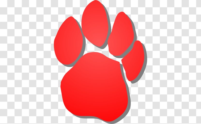 Paw Clip Art - Red - Design Transparent PNG