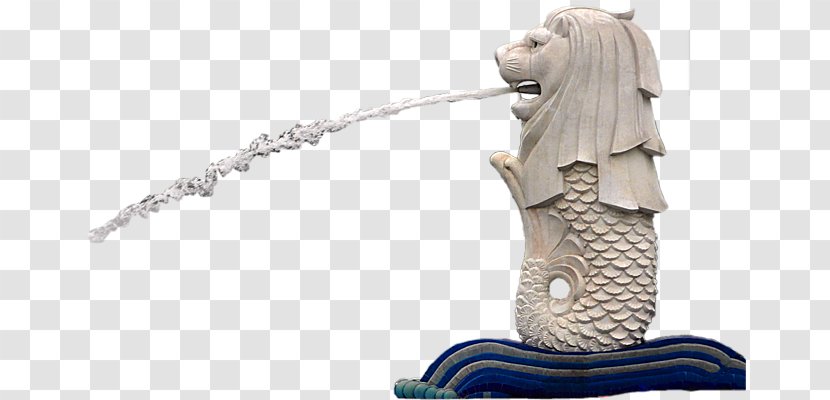 Merlion Lion Head Symbol Of Singapore Landmark Marina Bay - Statue Transparent PNG