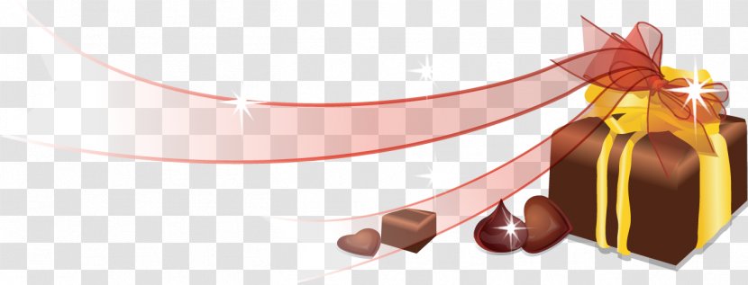 Banner Ribbon - Box - Vector Hand-painted Chocolate Gift Transparent PNG
