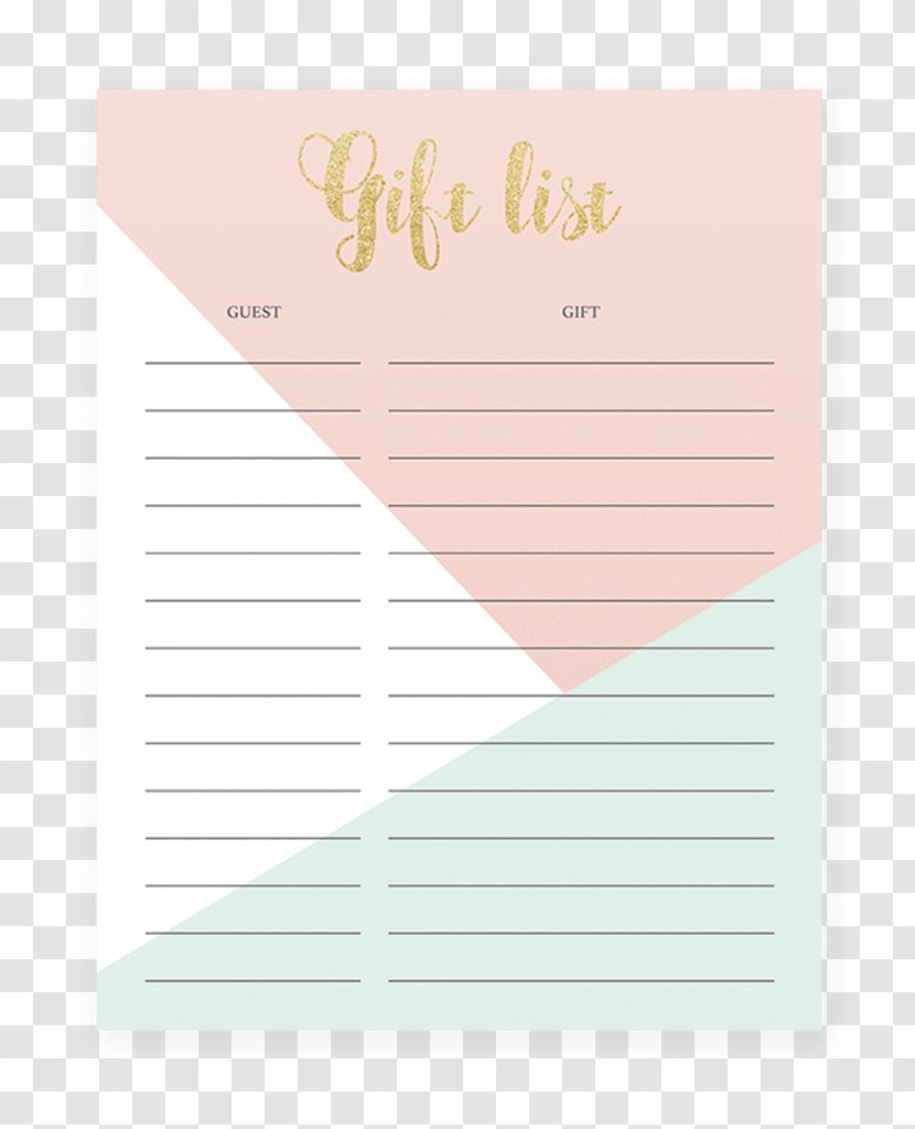Baby Shower Gift Registry Bridal Wish List - Watercolor - Mommy Daddy Transparent PNG