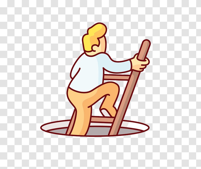 Google Allo Illustration - Climbing Stairs Transparent PNG