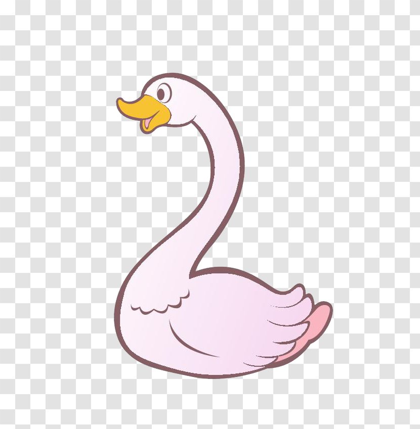 Tundra Swan Black Trumpeter Whooper Clip Art - Cygnini - Pink Cartoon Duck Transparent PNG