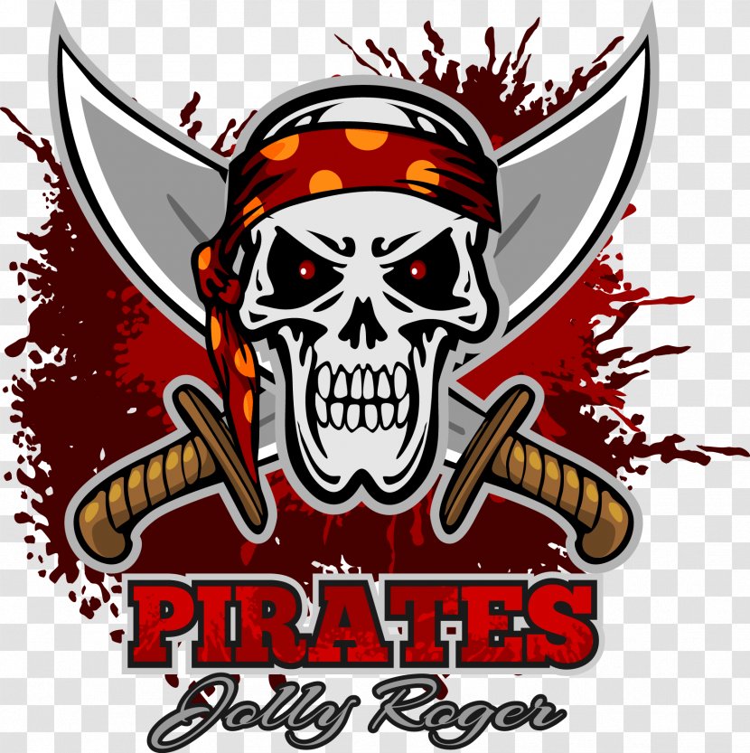 Logo Piracy Illustration - Jolly Roger - Cartoon Pirate Element Transparent PNG