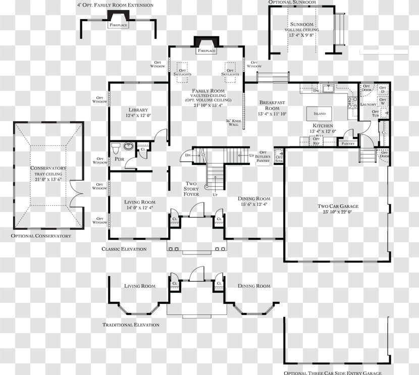 Floor Plan Architectural Drawing Architecture - White - Brick Township Transparent PNG