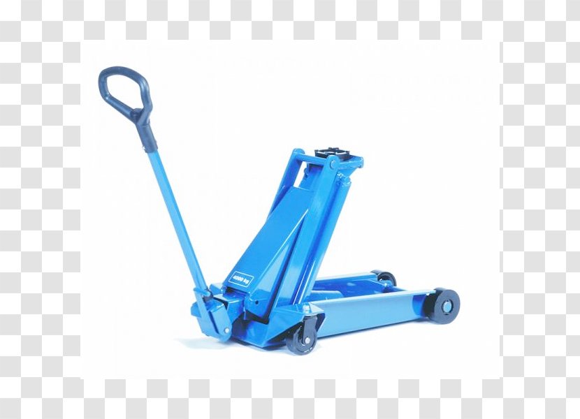 Jack Hoist Hydraulics Tool Elevator - Blue - Rolling Chassis Transparent PNG