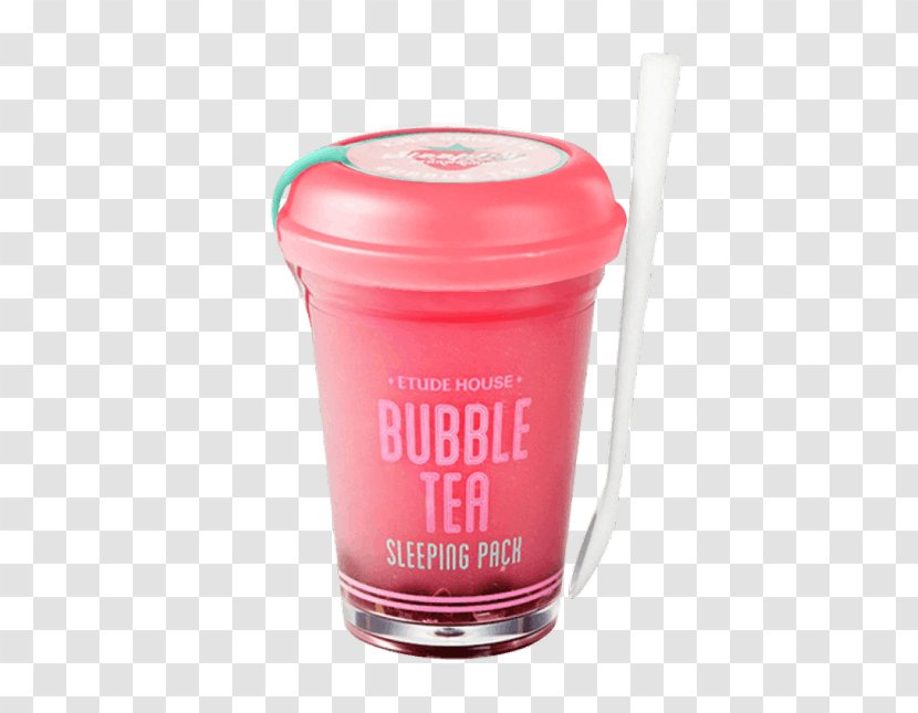 Etude House Bubble Tea Sleeping Pack Green Black Transparent PNG