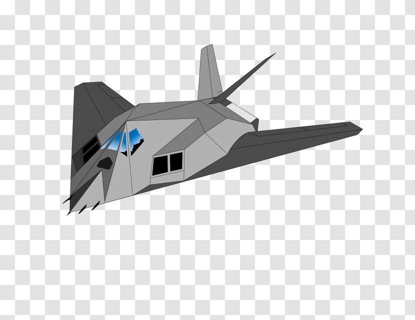 Military Aircraft Lockheed F-117 Nighthawk Airplane Stealth - Stereoscopic Vector Transparent PNG