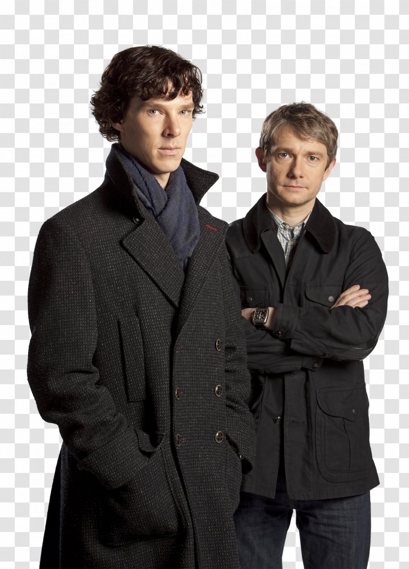Benedict Cumberbatch Sherlock Holmes Doctor Watson Martin Freeman - Mark Gatiss Transparent PNG