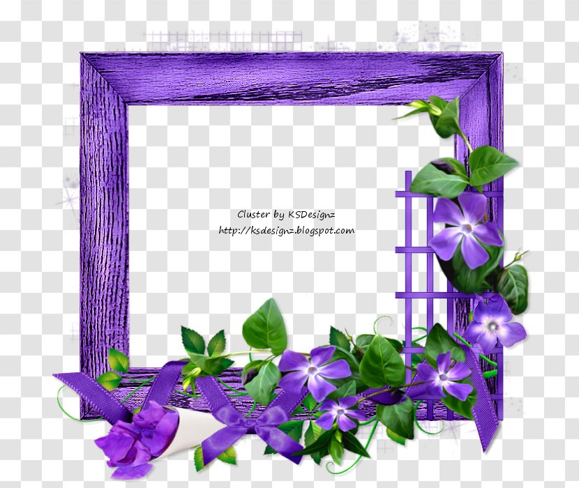 Floral Design Picture Frames Font - Lilac Transparent PNG