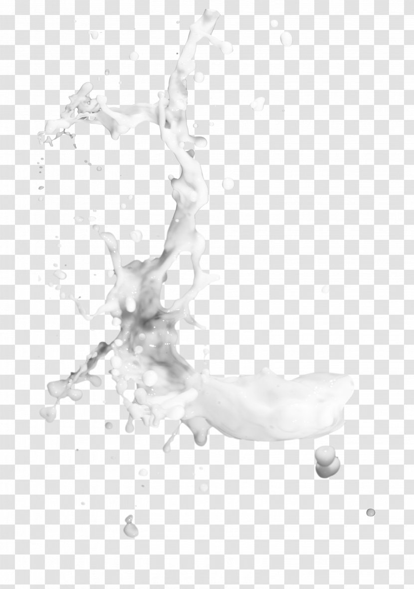 Milk Splash Wallpaper - Monochrome Transparent PNG