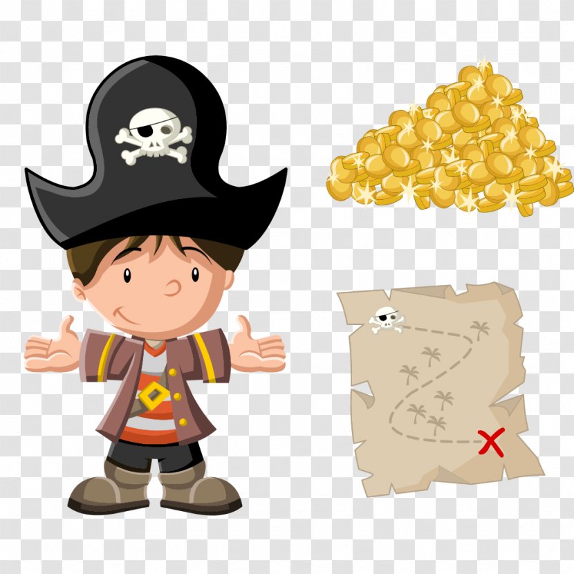 Piracy Cartoon Royalty-free Illustration - Royaltyfree - Vector Pirate Material Transparent PNG