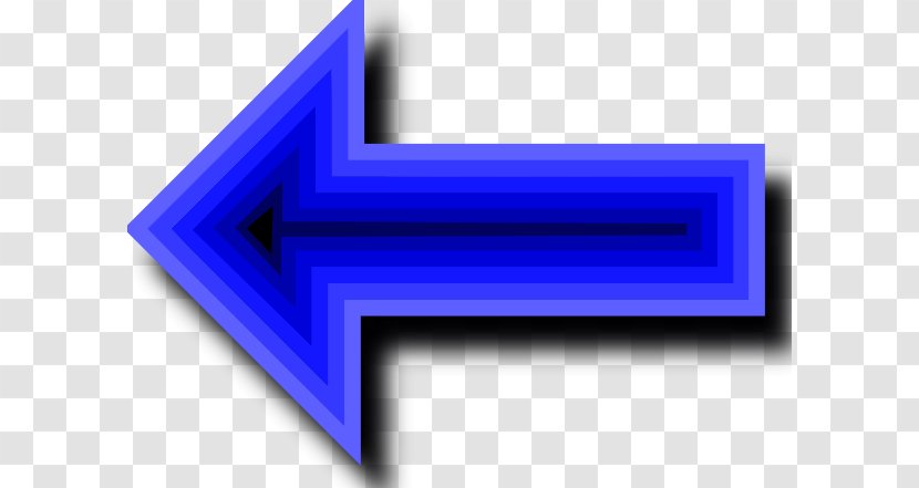 Arrow Clip Art - Blue Transparent PNG