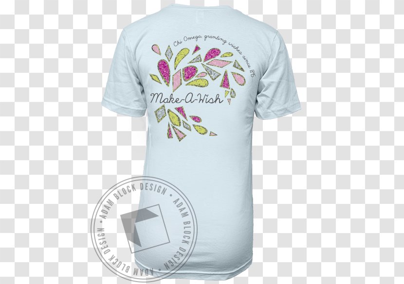 T-shirt Sleeve Chi Omega Clothing - Active Shirt - Make A Wish Transparent PNG