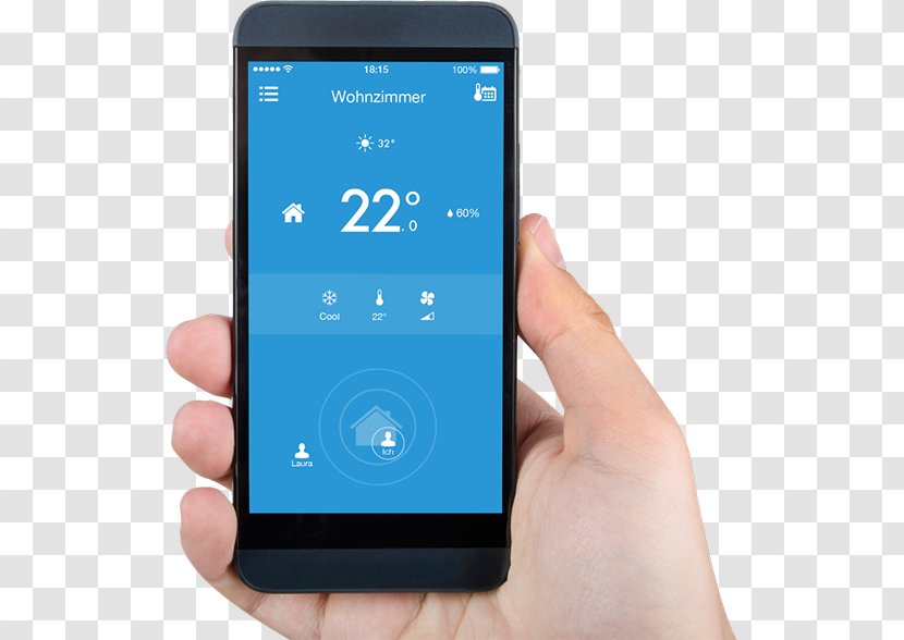 Smartphone Feature Phone Heat Pump Tado° Smart AC Control - Telephone Transparent PNG