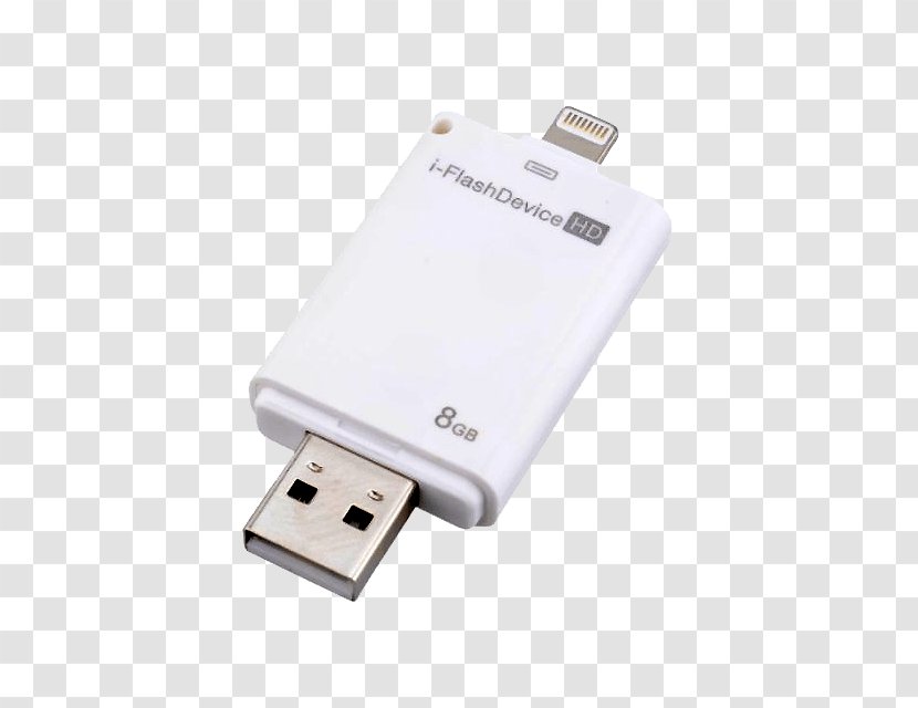 Adapter USB Flash Drives IPod Touch Lightning Computer - Usb Transparent PNG