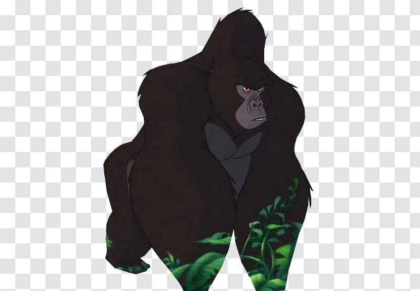 Western Gorilla Chimpanzee Outerwear Fiction Character - Watercolor - Tarzan Disney Transparent PNG