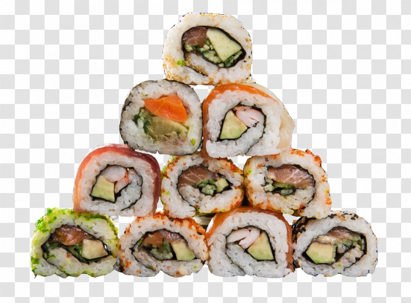 California Roll Sushi Caviar Gimbap Japanese Cuisine - Rice - Pyramid Transparent PNG