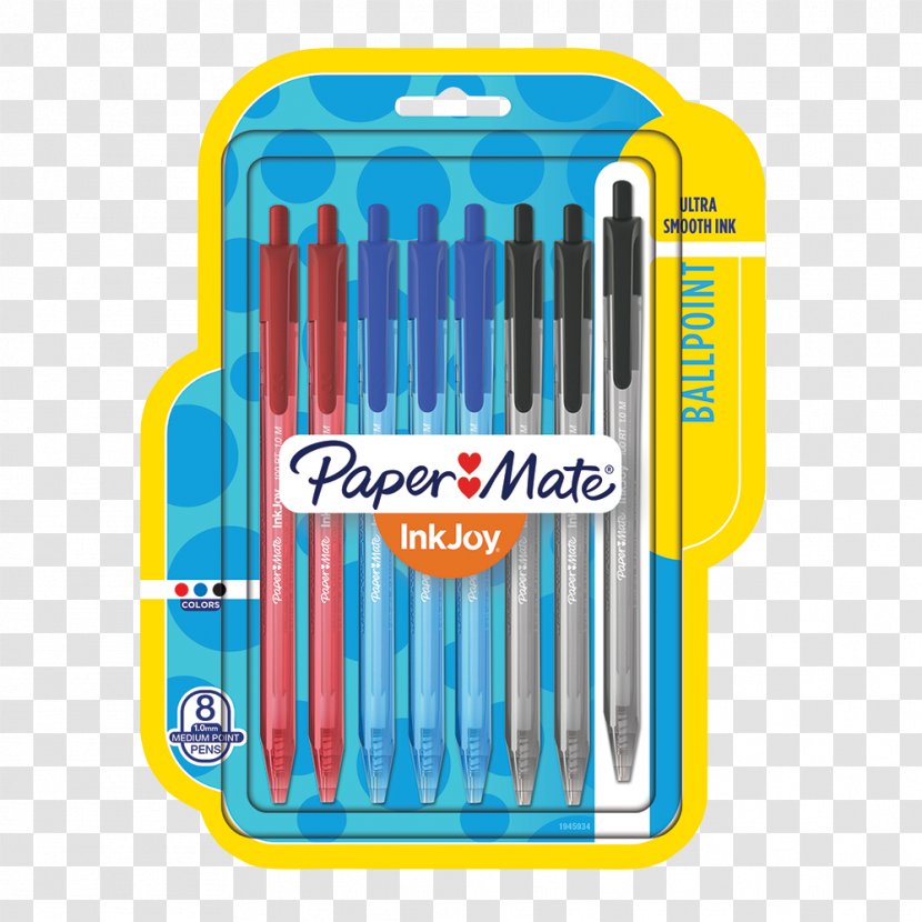 Paper Mate InkJoy 300RT Ballpoint 100 RT Retractable Pen, 1mm, Assorted, 20/Pack - Flower - Pens Transparent PNG