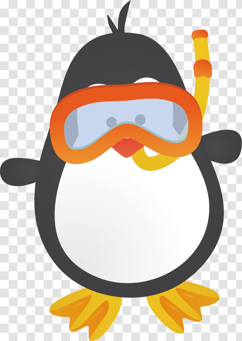 Penguin Cartoon Animation Clip Art - Orange - Diving Penguins Transparent PNG