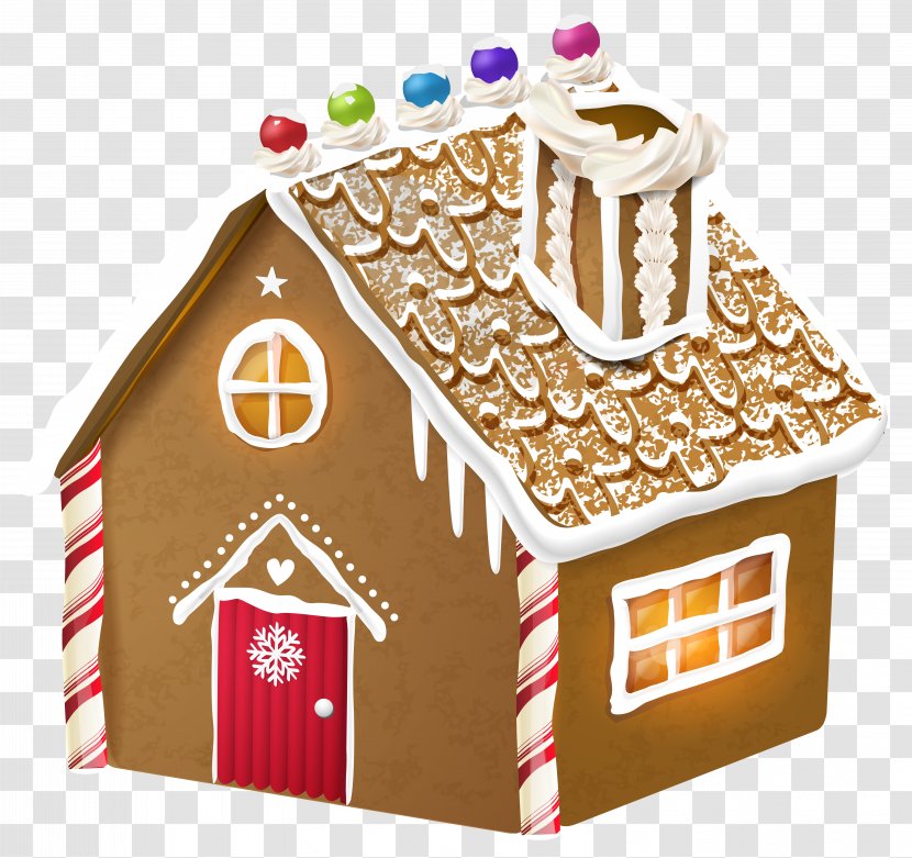 Gingerbread House Ginger Snap Clip Art - Christmas Ornament - Clipart Image Transparent PNG