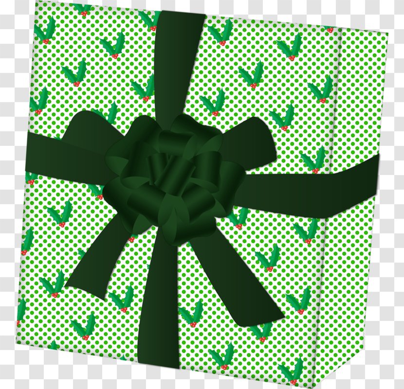 Green Gift - Polka Dot - Box Transparent PNG