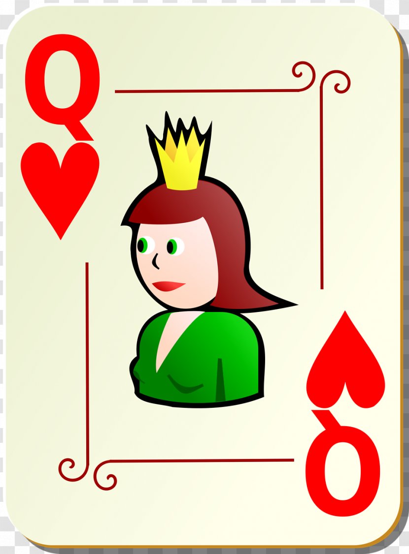Queen Of Hearts Playing Card Clip Art - Cards Transparent PNG