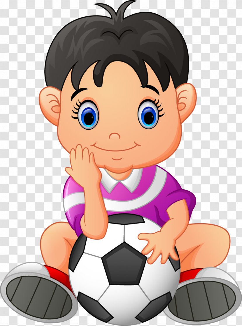Download - Watercolor - Vector Painted Boy Holding Football Transparent PNG