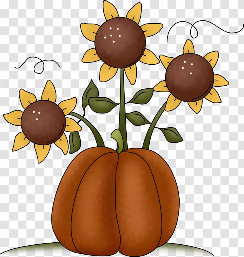 Thanksgiving Autumn Clip Art - Sunflower - Cartoon Pregnant Woman Transparent PNG