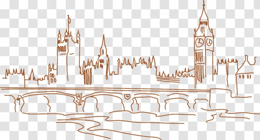 Big Ben Paper Unmanned Aerial Vehicle Piano Drawing - City Of London Transparent PNG
