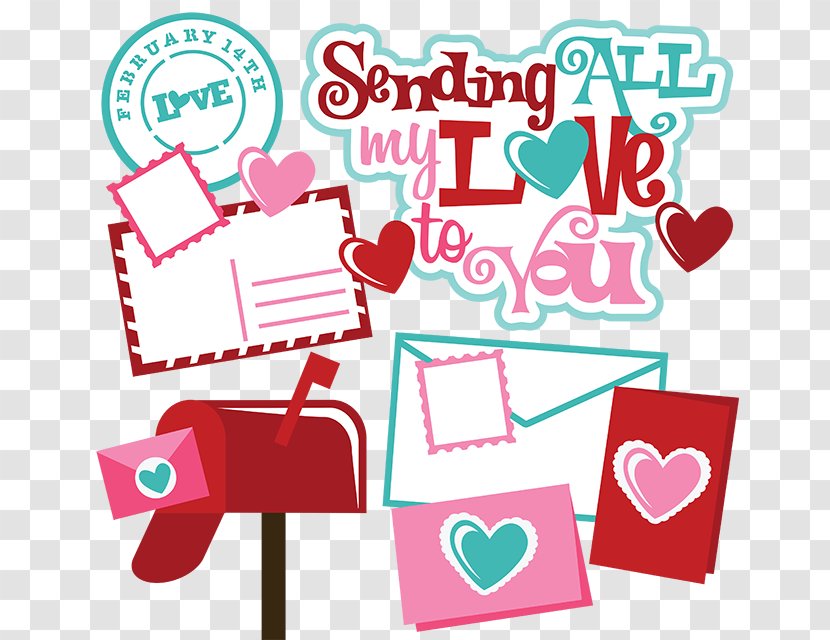 Valentine's Day Digital Scrapbooking Clip Art - Area - Send Love Transparent PNG