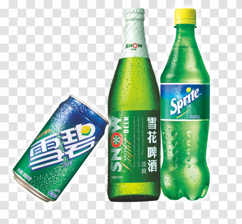 Soft Drink Sprite Carbonated - Bottle Transparent PNG