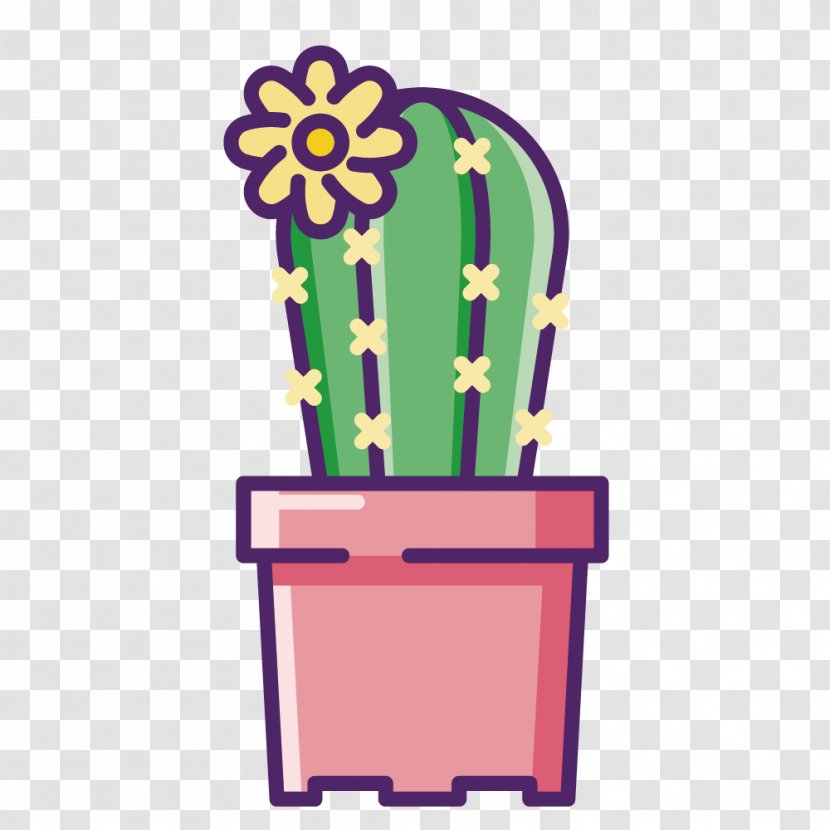 Flowerpot Clip Art Penjing Cartoon Cactus - Caryophyllales - Associates Ecommerce Transparent PNG