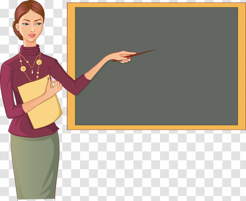 School Teacher Blackboard Classroom - Text - Cartoon Transparent PNG