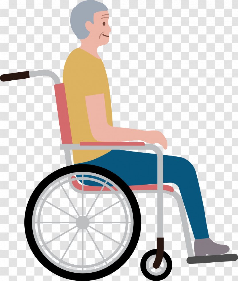 Grandpa Grandfather Wheelchair Transparent PNG