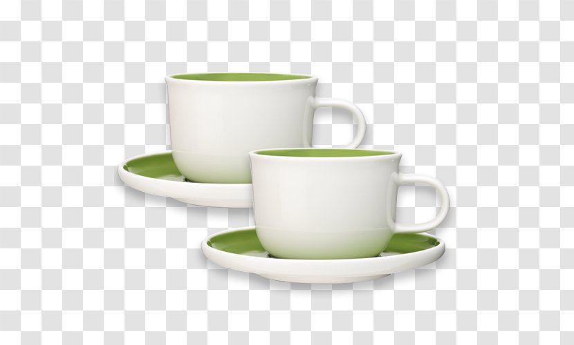 Coffee Cup Saucer Cappuccino - Green Transparent PNG