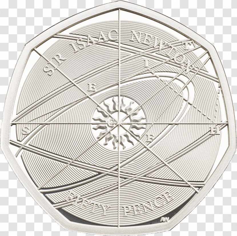 Royal Mint Fifty Pence Proof Coinage Piedfort - Commemorative Coin - Silver Transparent PNG