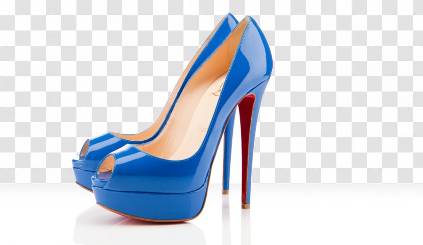 Peep-toe Shoe Blue Court High-heeled Footwear - Stiletto Heel - Louboutin Transparent PNG