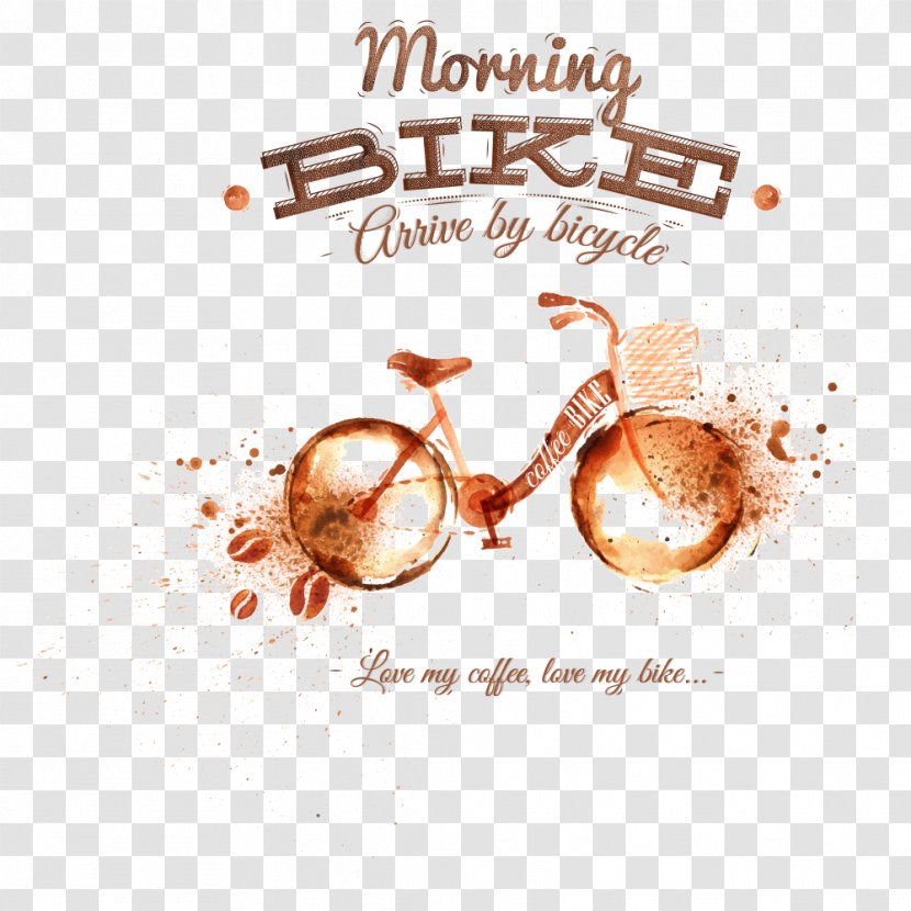 Coffee Espresso Cafe Bicycle - Plastic Cup - Creative Bike Transparent PNG