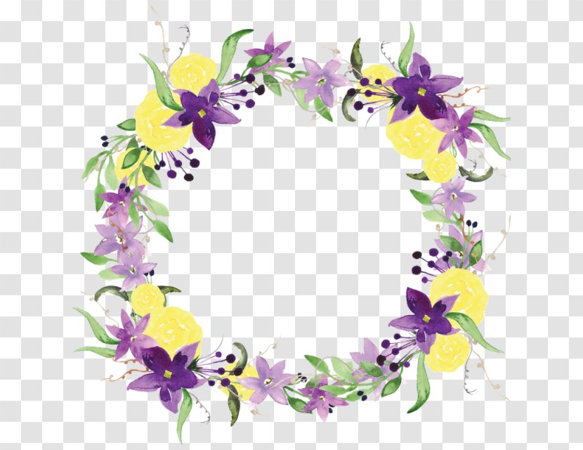 Floral Design Wreath Flower Watercolor Painting Transparent PNG